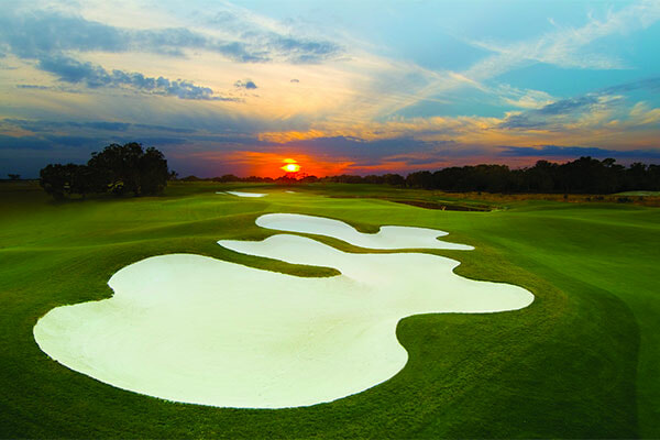 Golf Course at Sunset